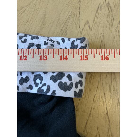 Y2K Victoria Secret Fold Over Leggings Cheetah Yoga Flare Leg Pant Women Large - Picture 5 of 16